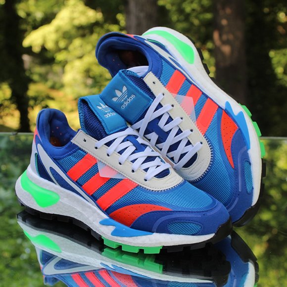 Adidas Retropy P9 Blue Solar Red Size 9 - Picture 1 of 12